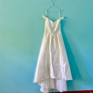 New in Bag Bustled High Low Wedding Gown